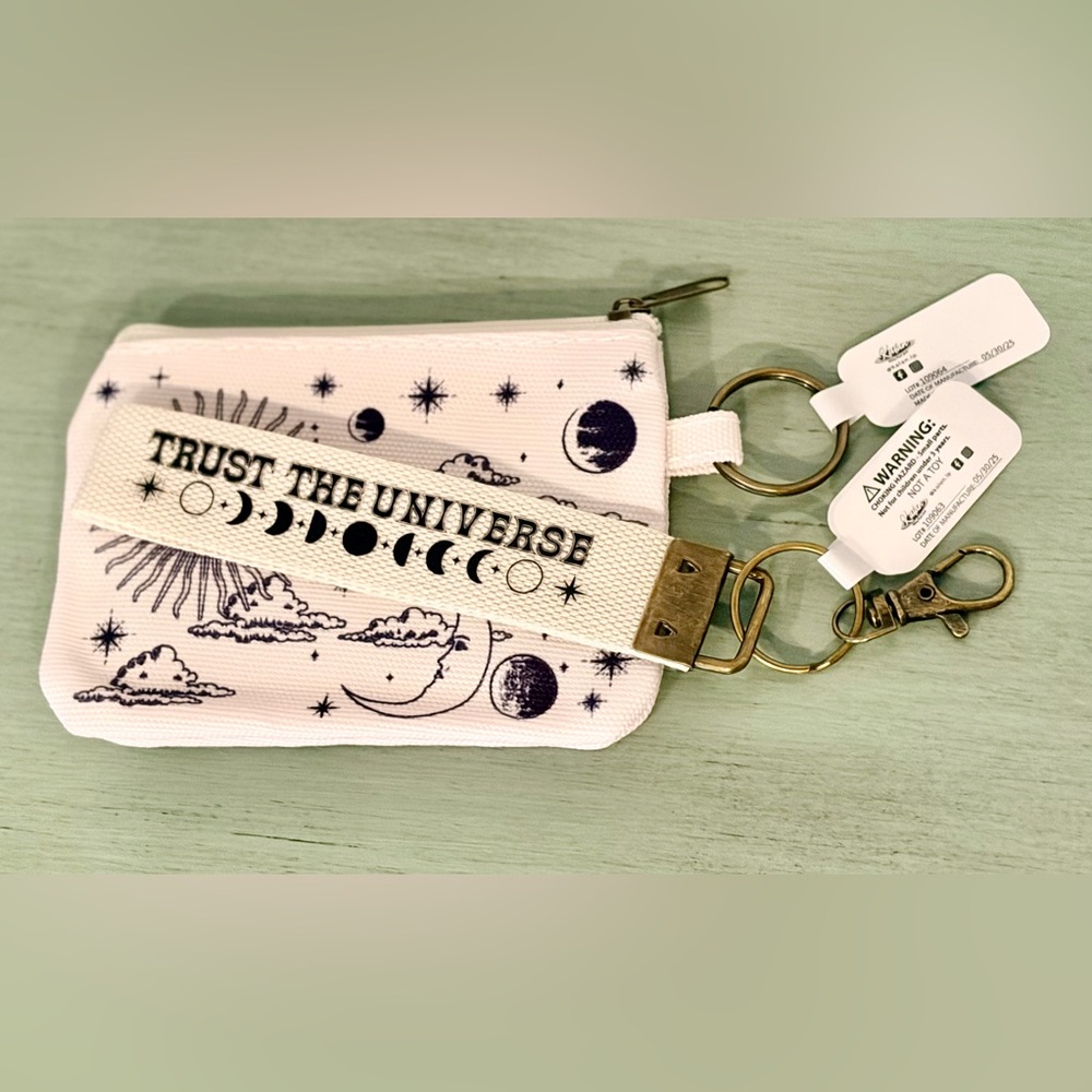 Celestial Keychain Pouch / Coin Purse  🌙 with Keychain Strap